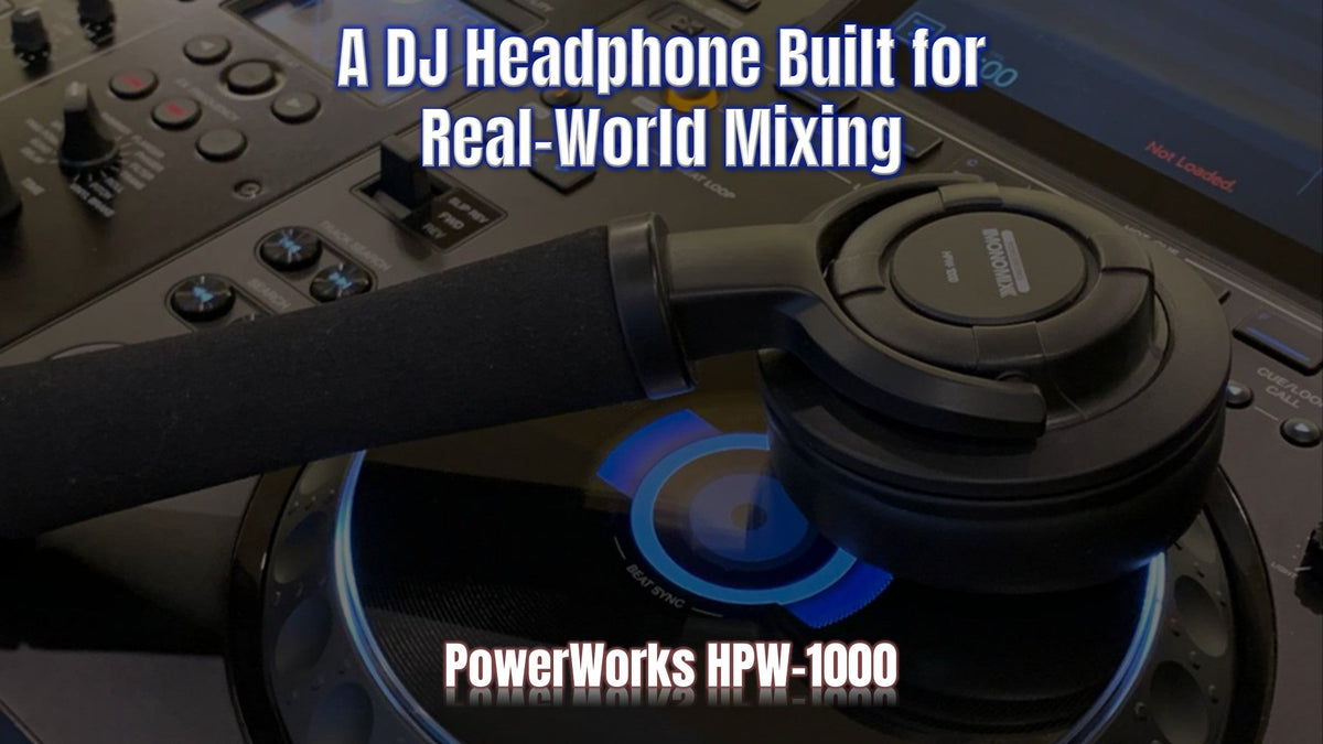 PowerWorks HPW-1000 Mono Hand-Held DJ Headphone for Real-World Mixing