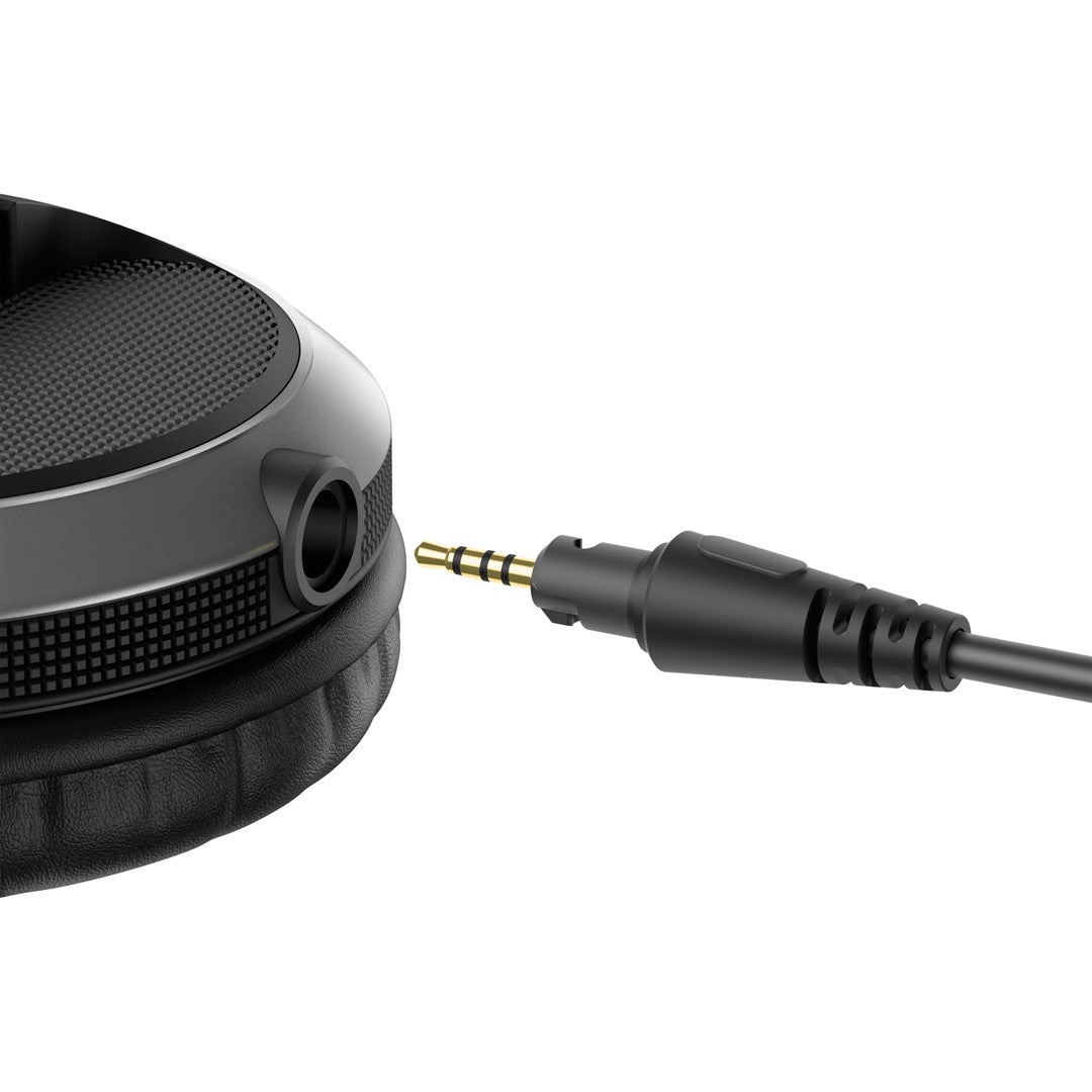 HDJ-X5 Over-Ear DJ Headphones in Silver- Plug