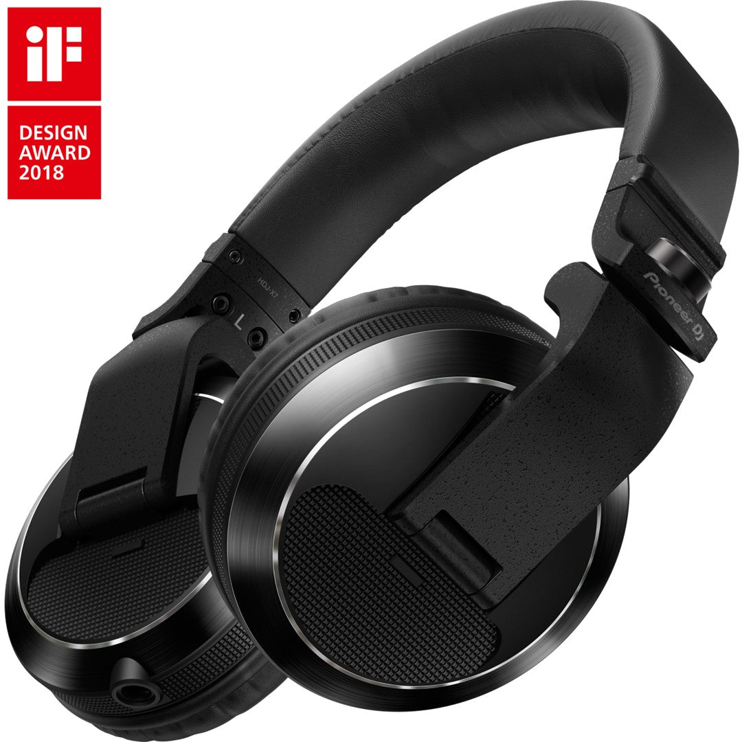 HDJ-X7 Professional Over-Ear DJ Headphones in Black- Front Right