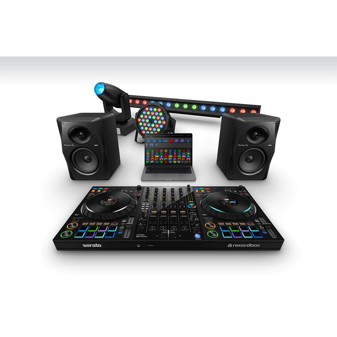 Pioneer DJ DDJ-FLX10 Professional 4-Channel Performance DJ Controller Set 2 with Lighting