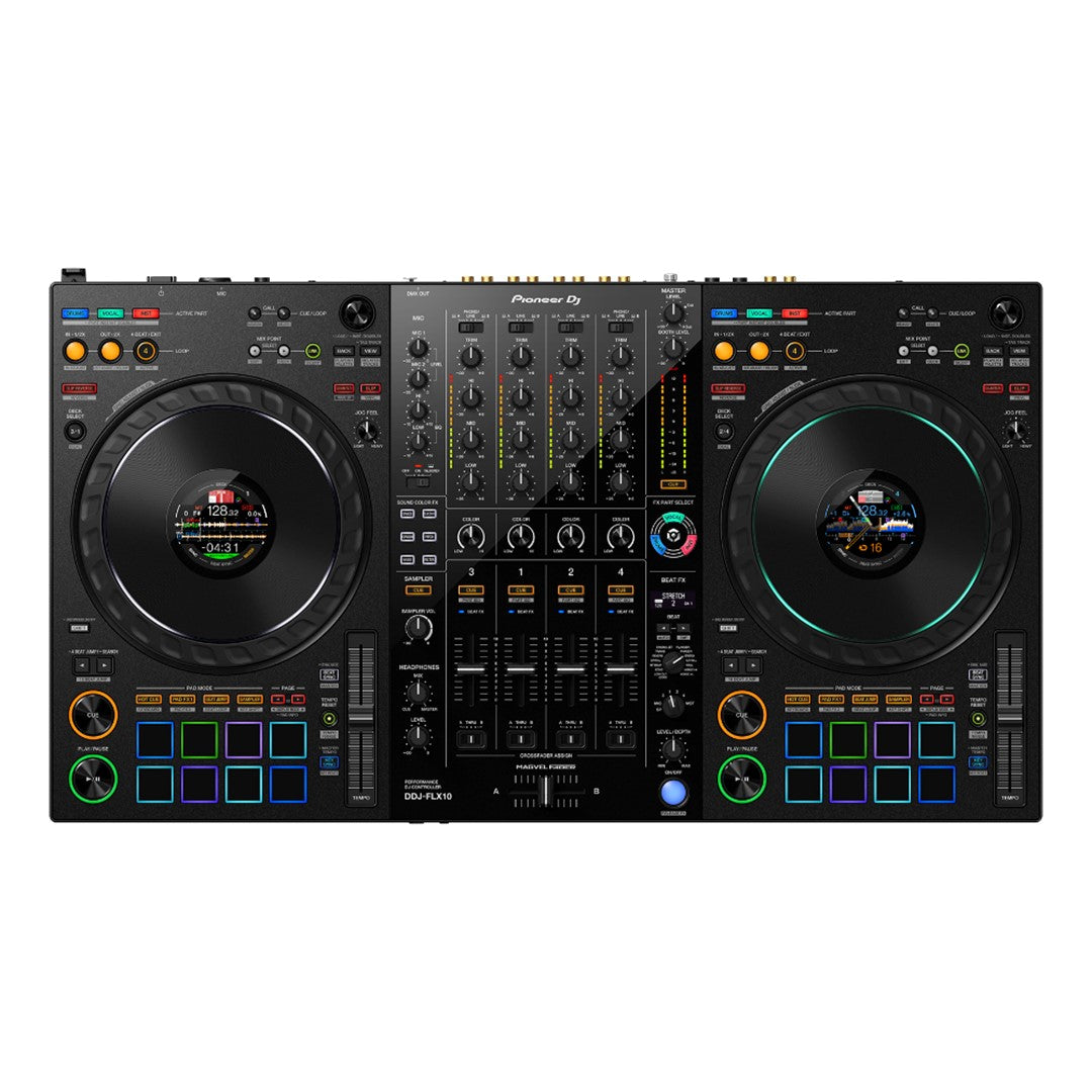 Pioneer DJ DDJ-FLX10 Professional 4-Channel Performance DJ Controller Top View
