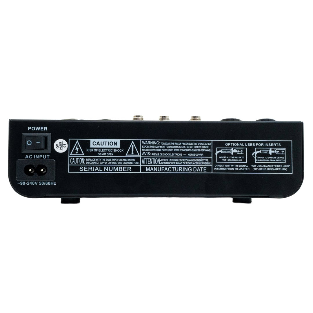 R602BT-USB 4-channel Analogue Mixer-Rear