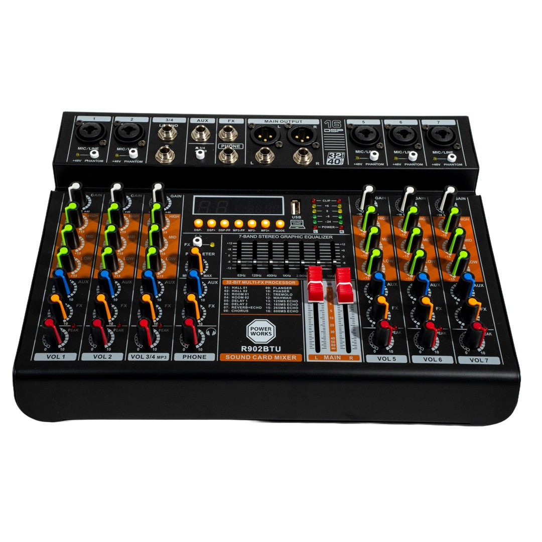 R902BTU USB 8-channel Analogue Mixer-Front Top