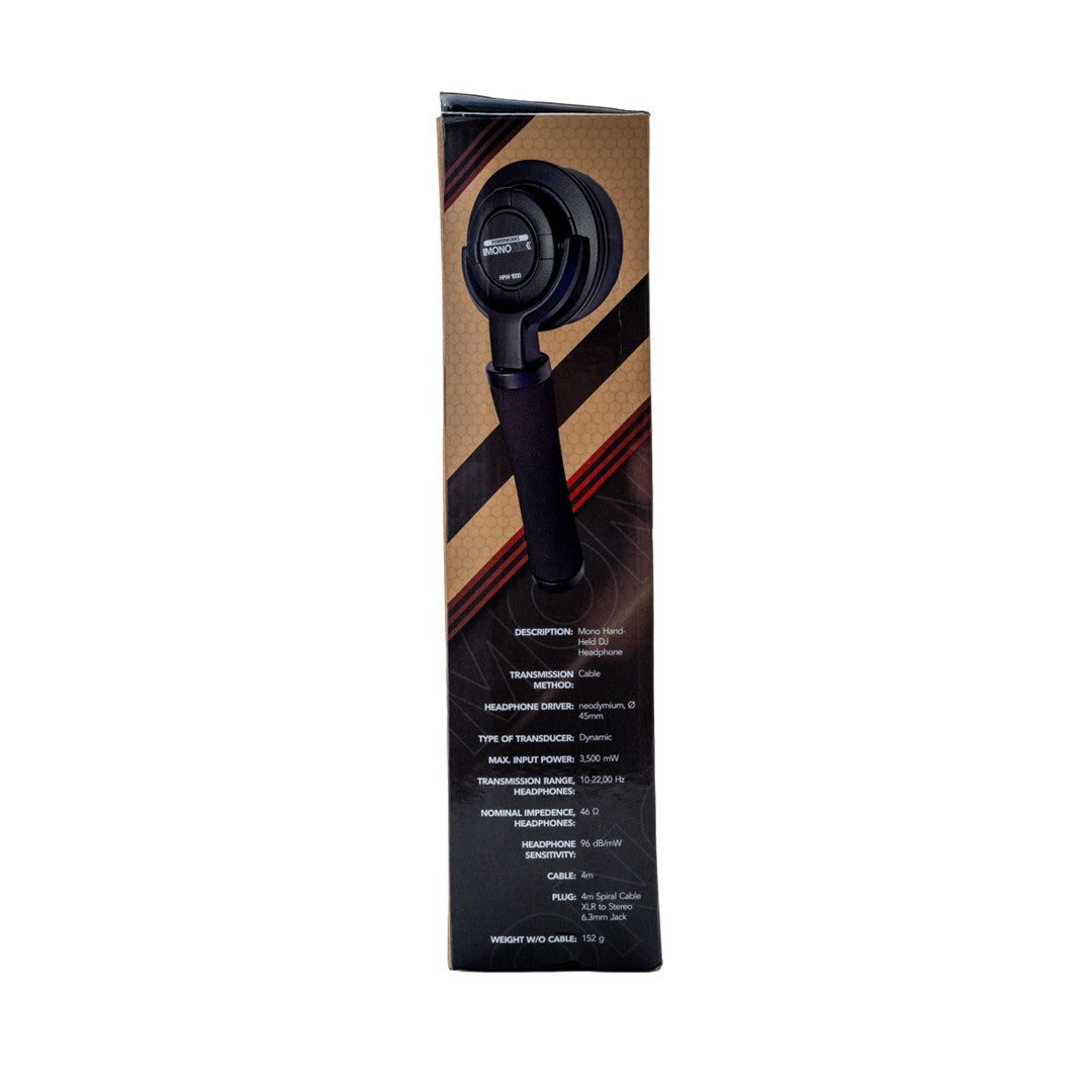 Powerworks HPW-1000 DJ Mono Hand-Held Headphone-Side Box