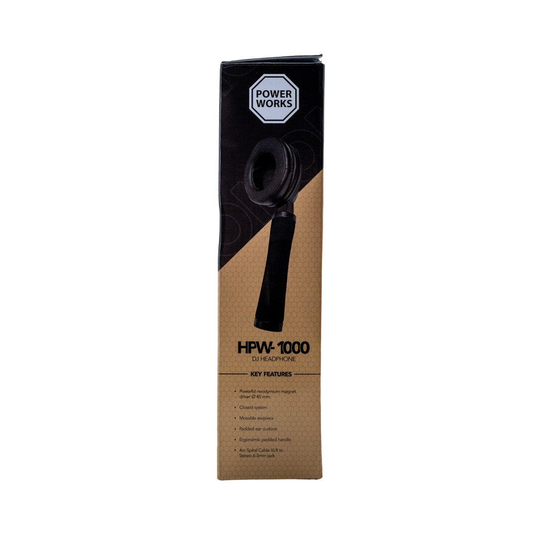 Powerworks HPW-1000 DJ Mono Hand-Held Headphone-Side Box