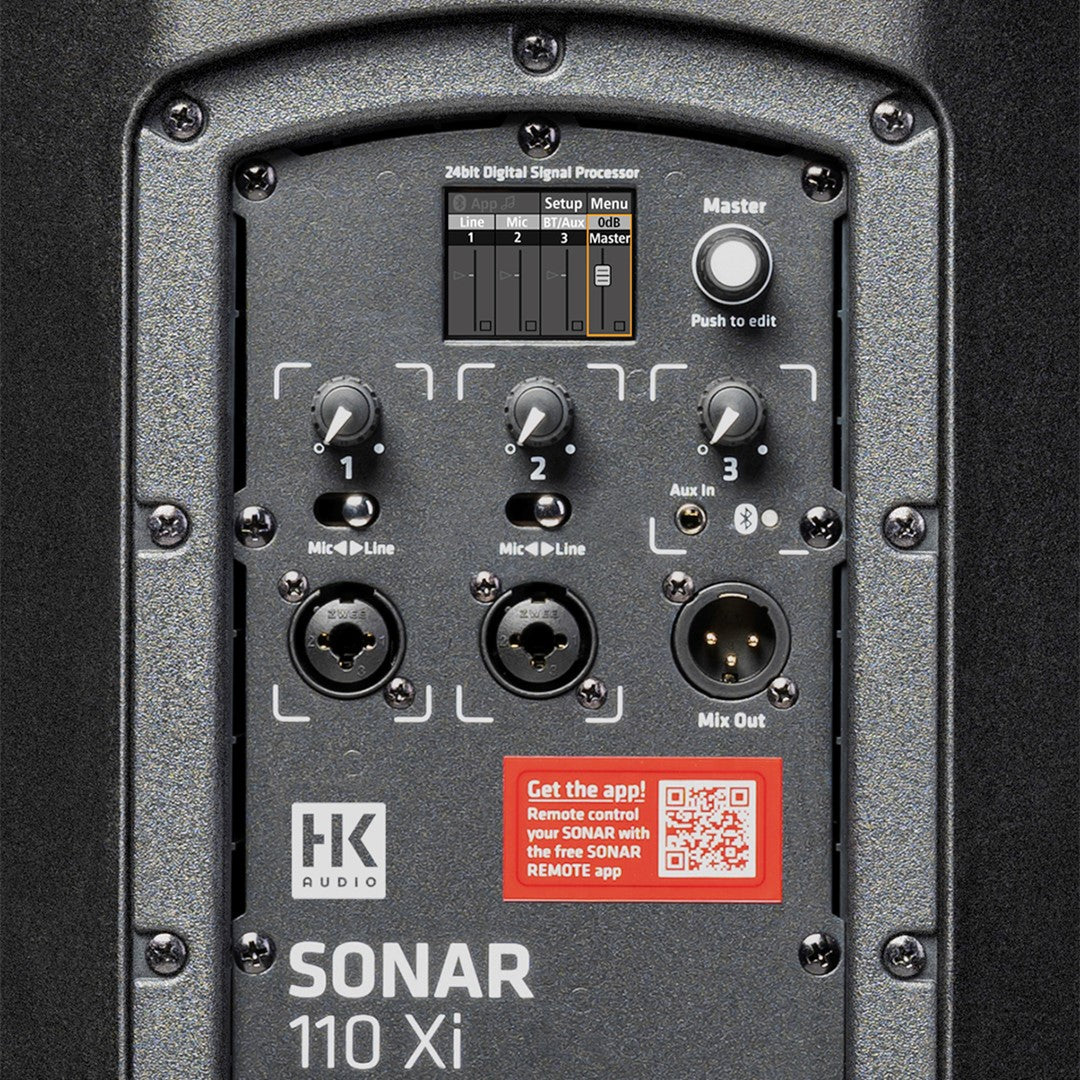 HK Audio SONAR 110 XI 800W Active Speaker-Rear Close Up