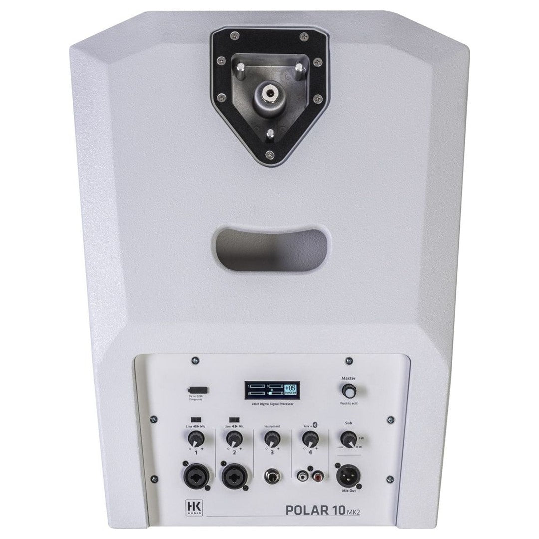 HK Audio POLAR-10MKII-WH Column Speaker In White-Top Pannel