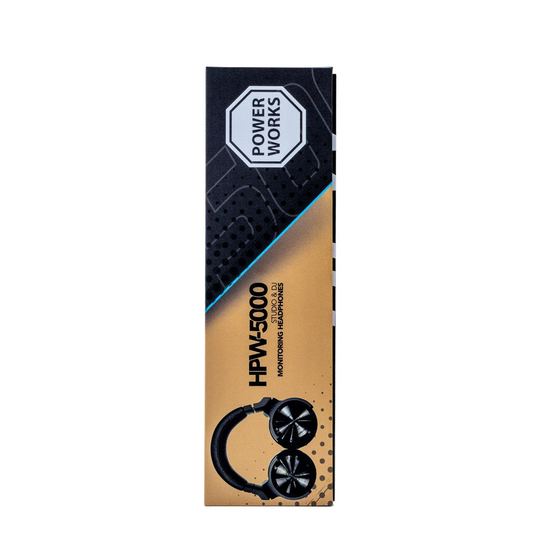 PowerWorks HPW-5000 Studio & DJ Headphones-Box Side