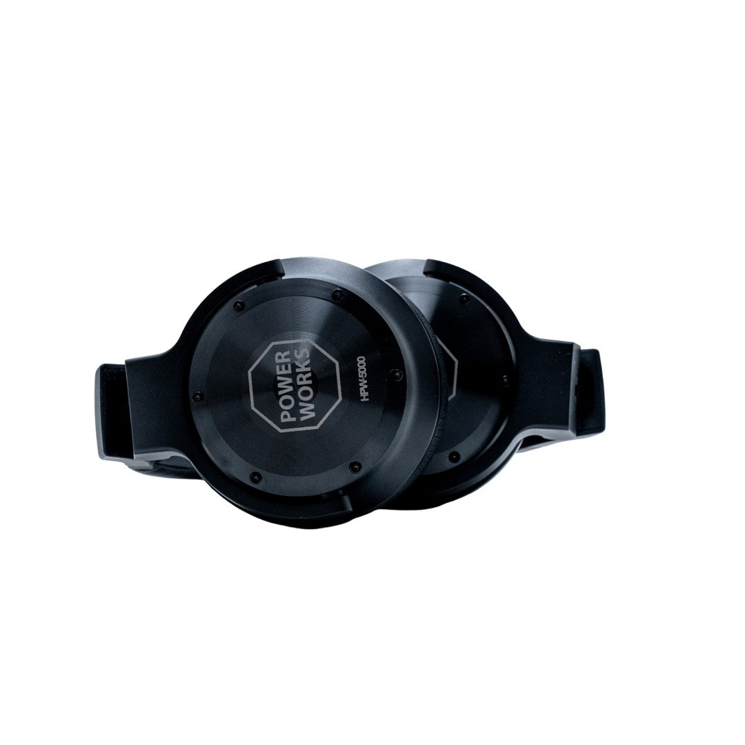 PowerWorks HPW-5000 Studio & DJ Headphones-Folded Down
