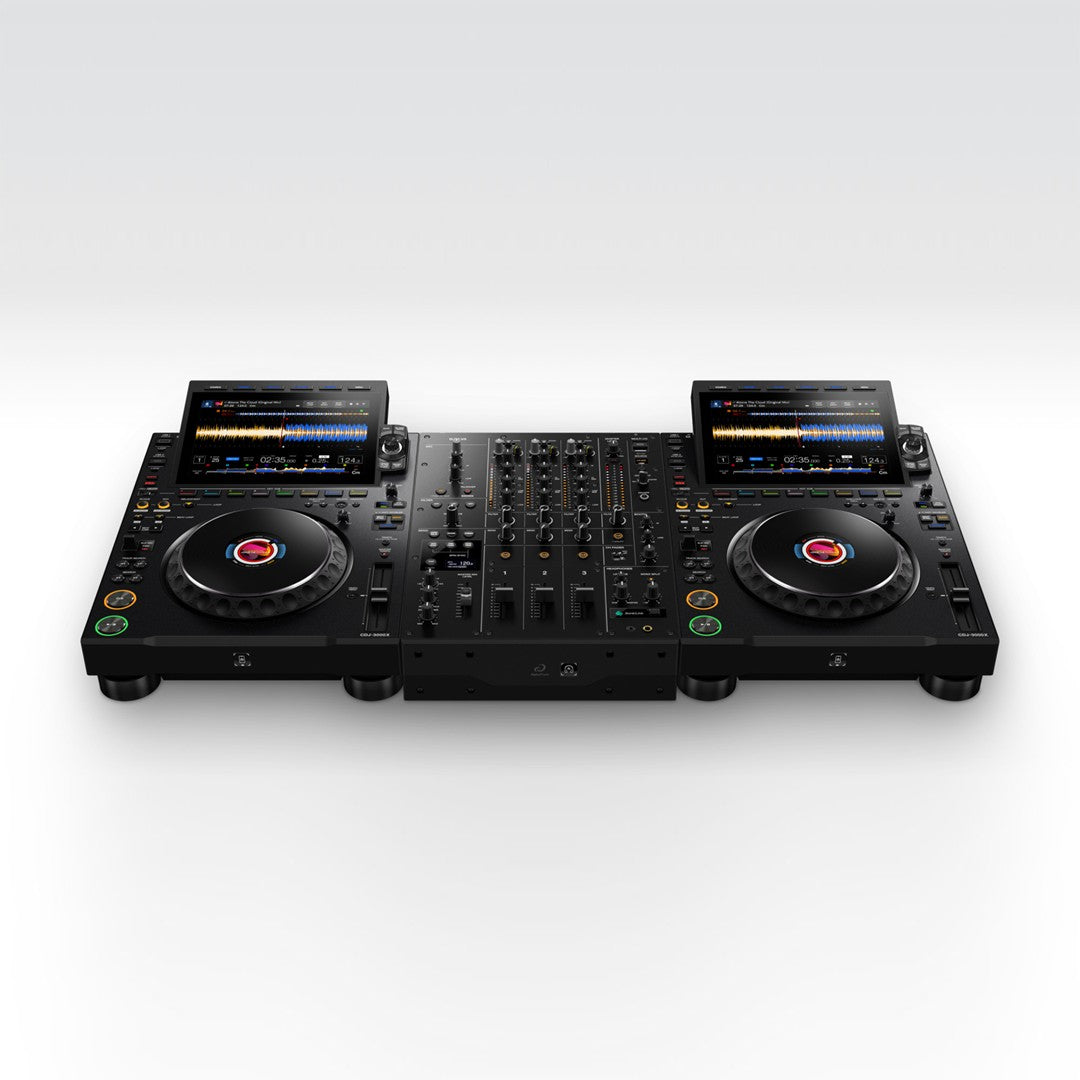 AlphaTheta DJM-V5 3-Channel Professional DJ Mixer Set Up 1 with CDJ-3000x