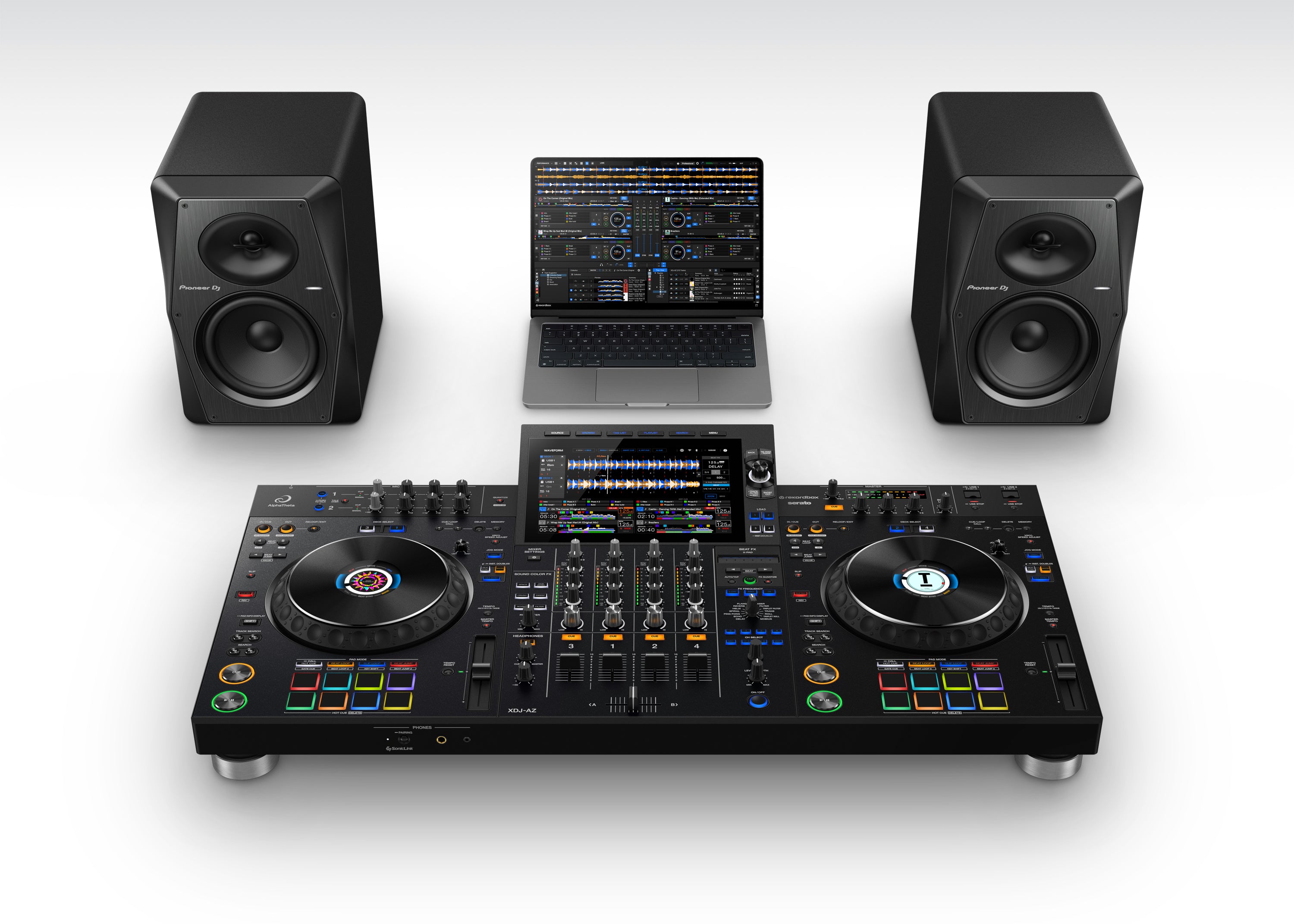 AlphaTheta XDJ-AZ Professional All-in-One 4 Channel DJ System Set up 2 Rekorbox