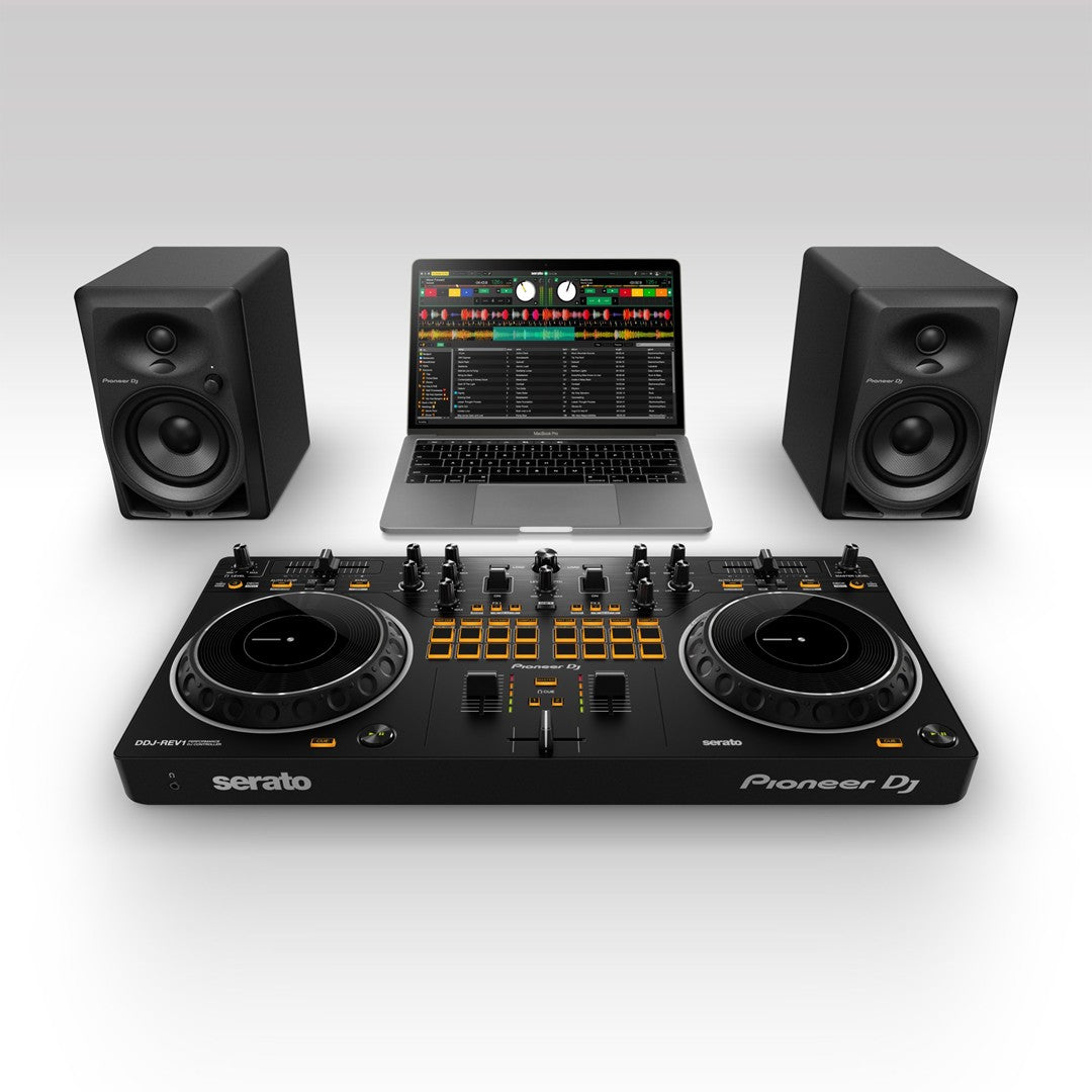 Pioneer DJ DDJ-REV1 - 2-Channel Scratch-Style DJ Controller for Serato DJ Lite Set up 1 with Serato DJ Lite