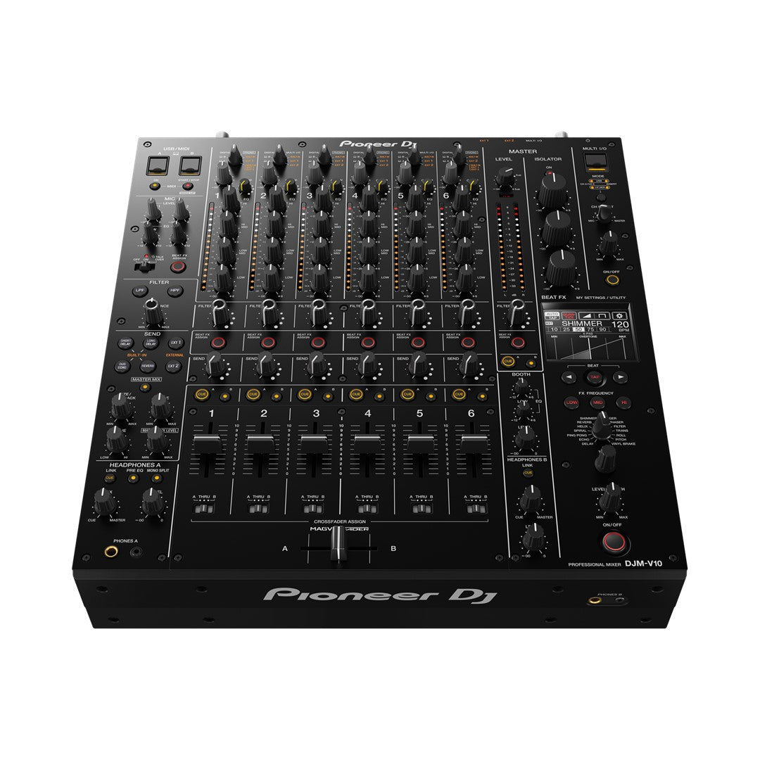 Pioneer DJ DJM-V10 6-channel Creative Style Professional DJ Mixer Top Front View