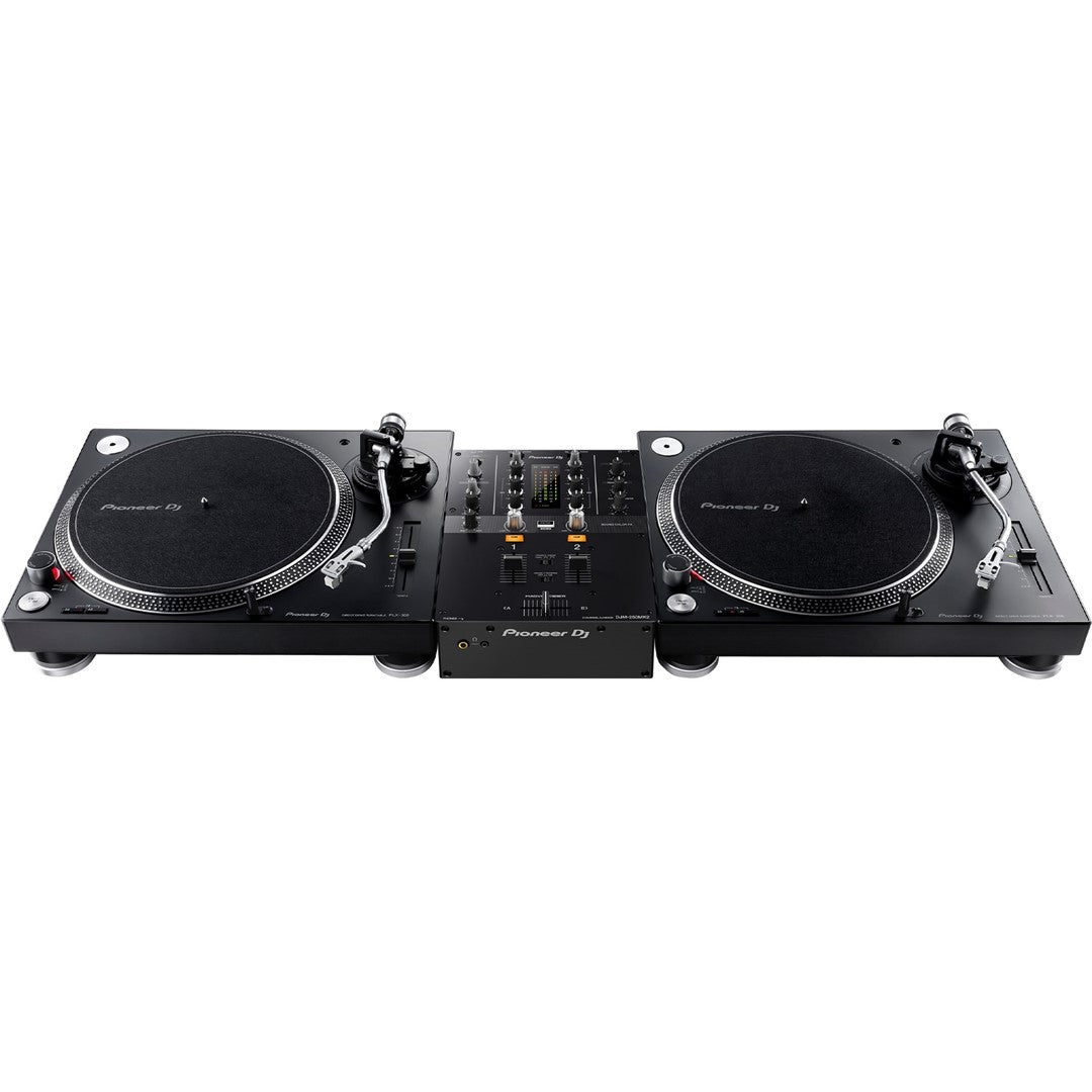 Pioneer DJ DJM-250MK2 2-channel DJ Mixer with Independent Channel Filter Set up 1 PLX-500