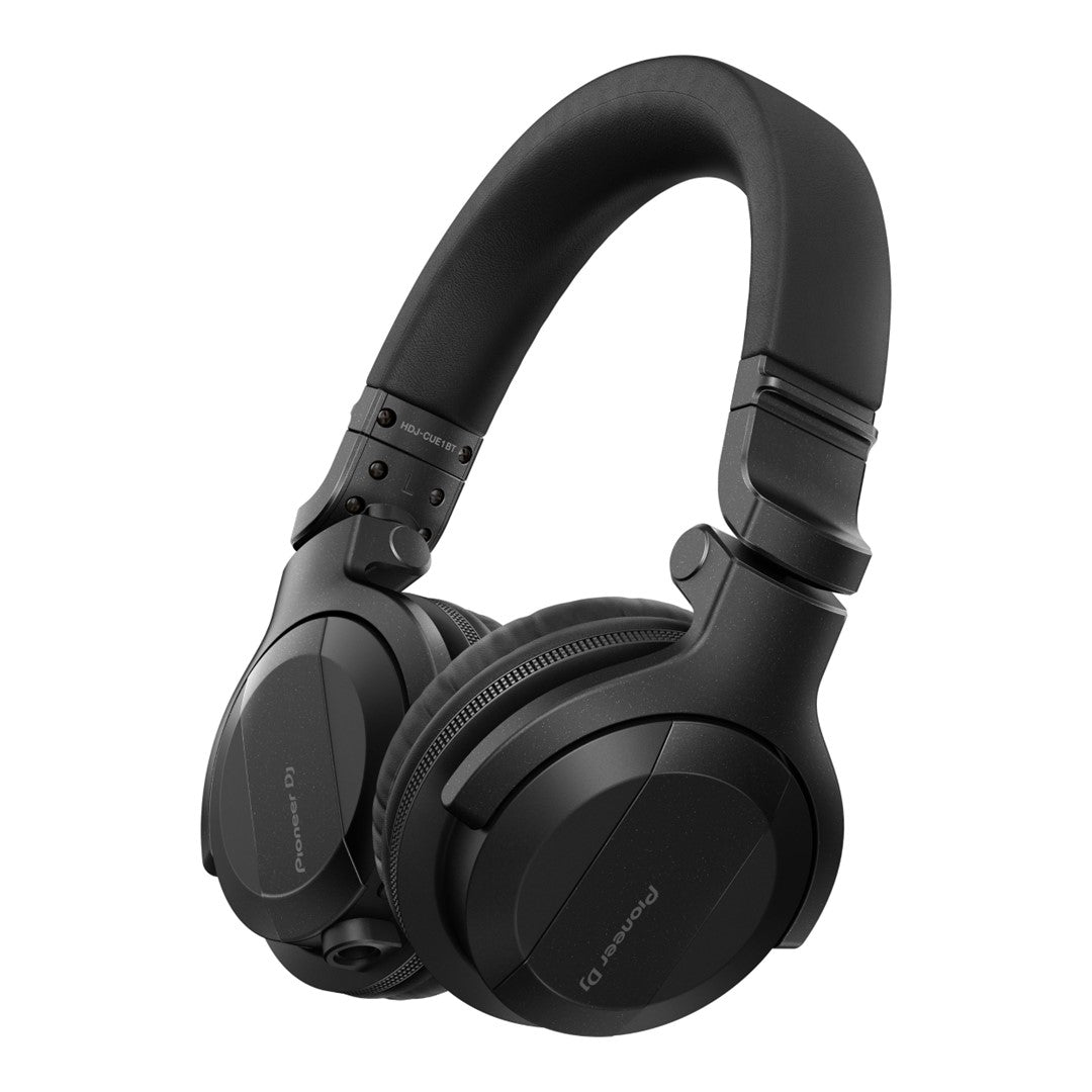 Pioneer DJ HDJ-CUE1BT-K Black DJ Headphones with Bluetooth Functionality Front Right Angled View