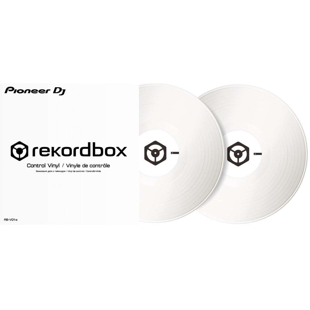 Pioneer DJ RB-VD1-W Control Vinyl in White (Pair) Front View