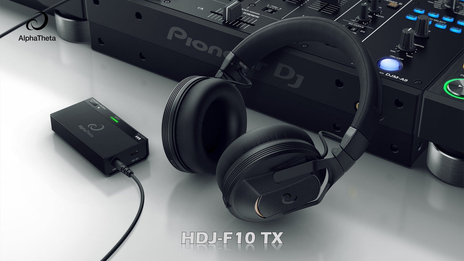 AlphaTheta HDJ-F10-TX Wireless DJ Headphones with Transmitter | Professional Freedom Without Compromise
