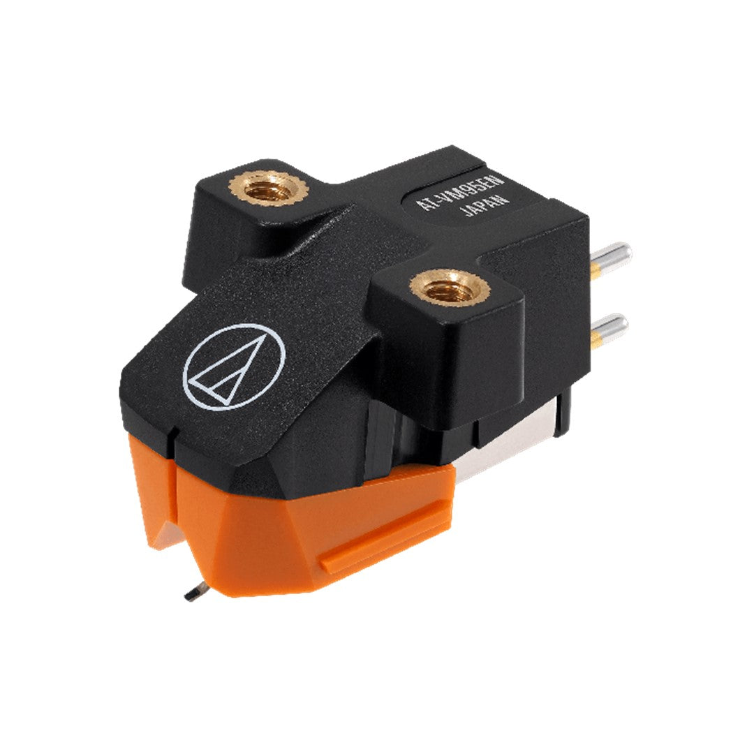 AT-VM95EN Dual Moving Magnet Cartridge-Top Front Right- Headshell, Cartridge and Stylus