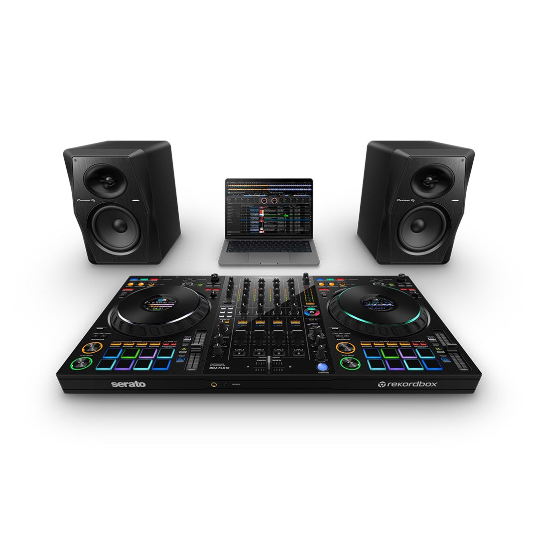 Pioneer DJ DDJ-FLX10 Professional 4-Channel Performance DJ Controller Set Up Rekordbox