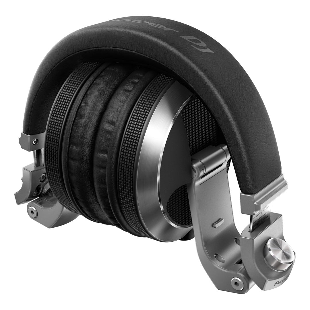 HDJ-X7 Professional Over-Ear DJ Headphones in Silver- Folded