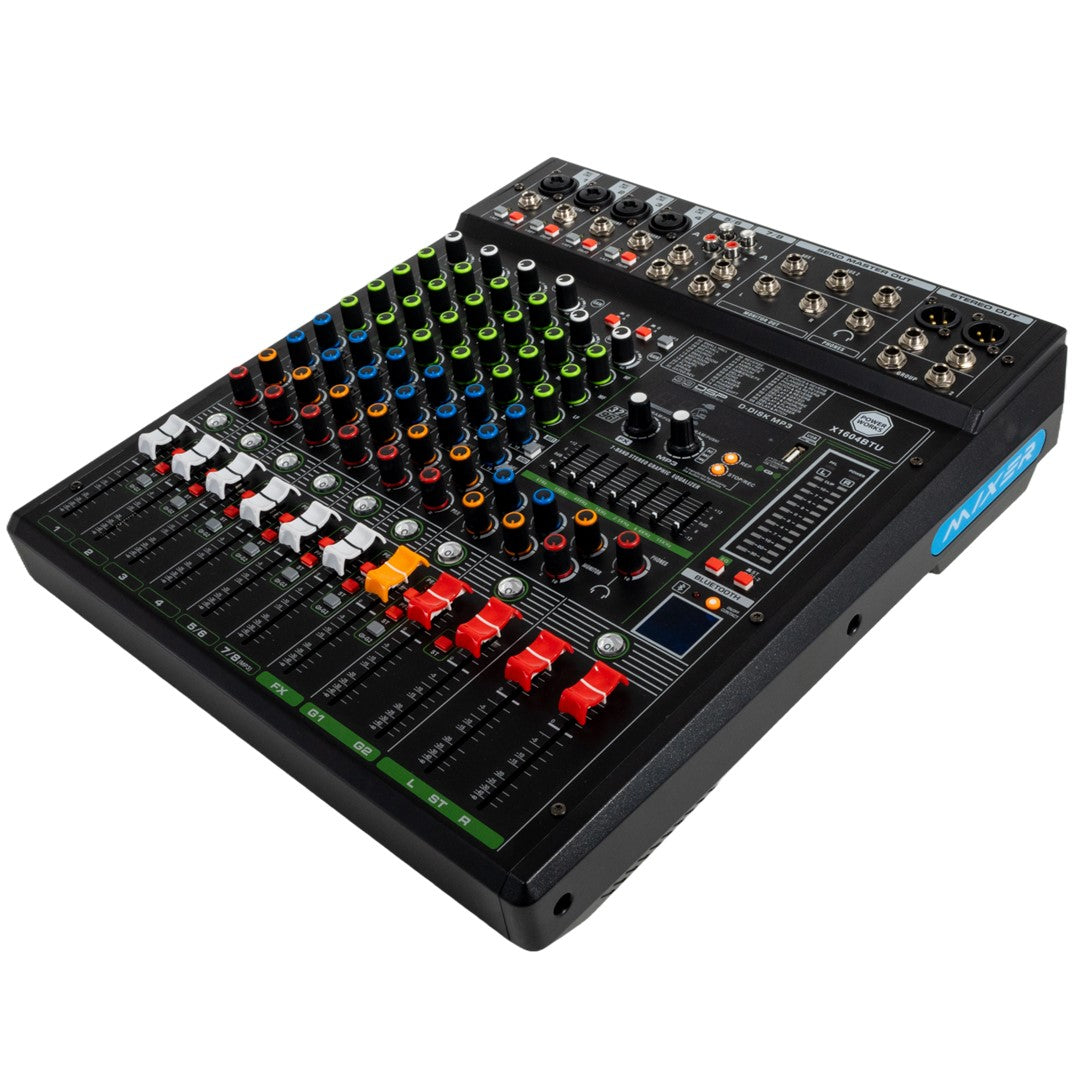 X1604BT- USB 4 Mono and 2 Stereo Channel Mixer-Top Front Left