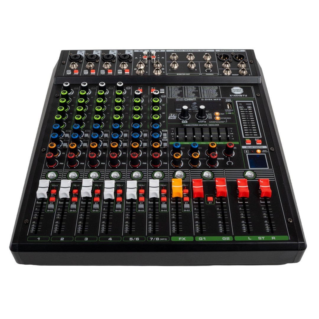 X1604BT- USB 4 Mono and 2 Stereo Channel Mixer-Top Front