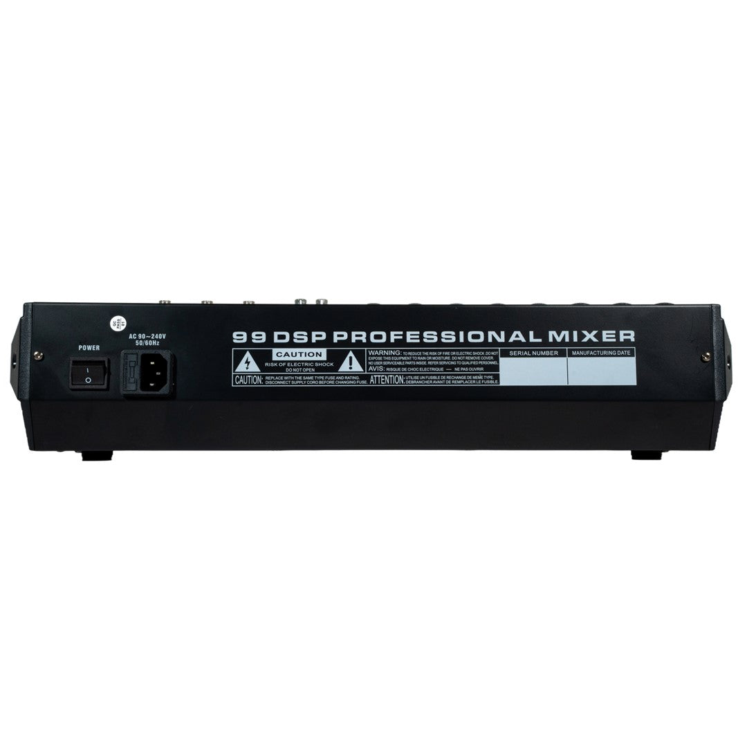 X2004BT-USB 8 Mono and 2 Stereo Channel Mixer-Rear