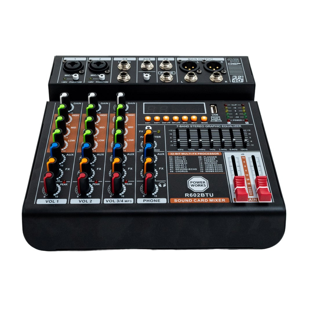 R602BT-USB 4-channel Analogue Mixer-Top Front