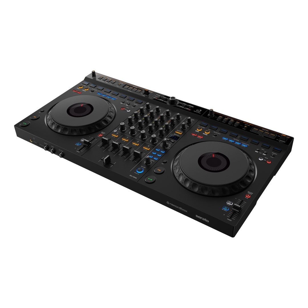 AlphaTheta DDJ-GRV6 Club-inspired 4-Channel DJ Controller Top Front Right View