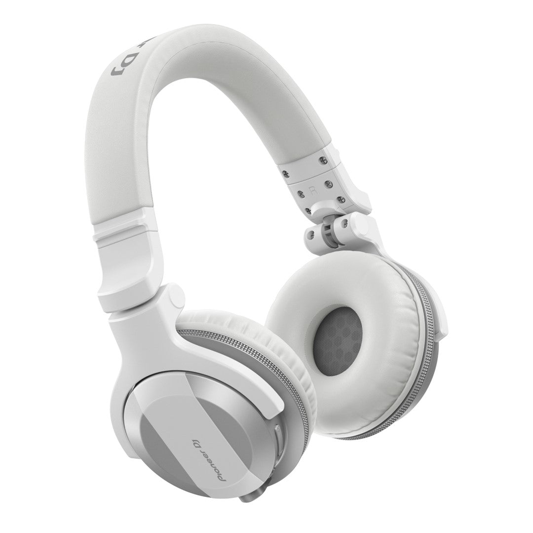 Pioneer DJ HDJ-CUE1BT-W Bluetooth DJ Headphones(White)-Angled