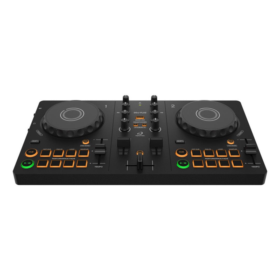 Alphatheta DDJ-FLX2 Compact 2-Channel DJ Controller-Top Front
