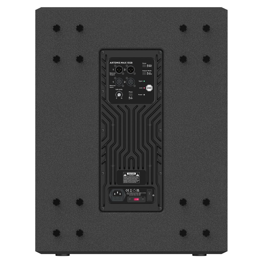 PowerWorks ARTEMIS MAX 15SB 15 Active PA Subwoofer-Rear