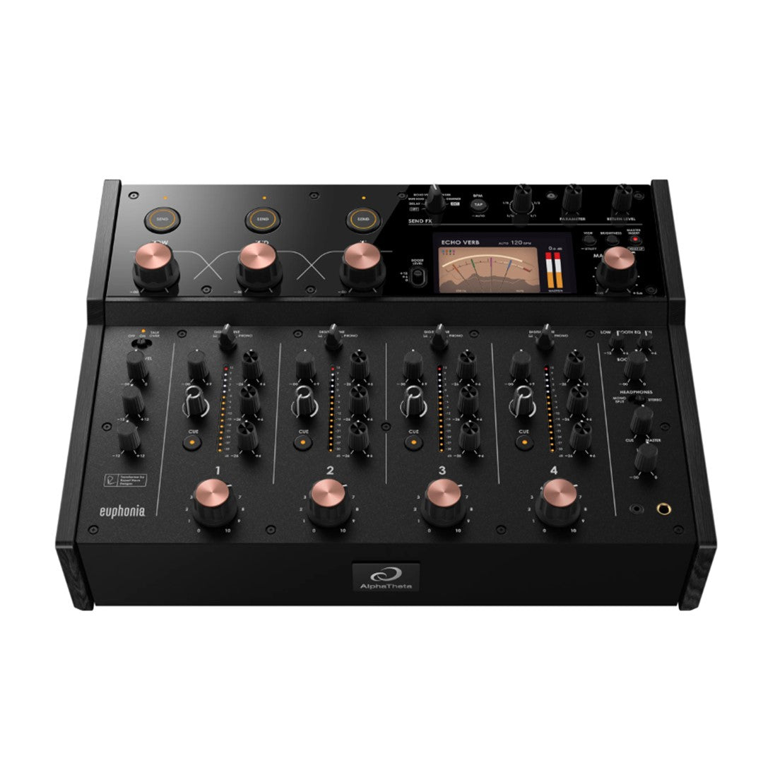 AlphaTheta EUPHONIA 4-Channel Professional Rotary Mixer Top Front 