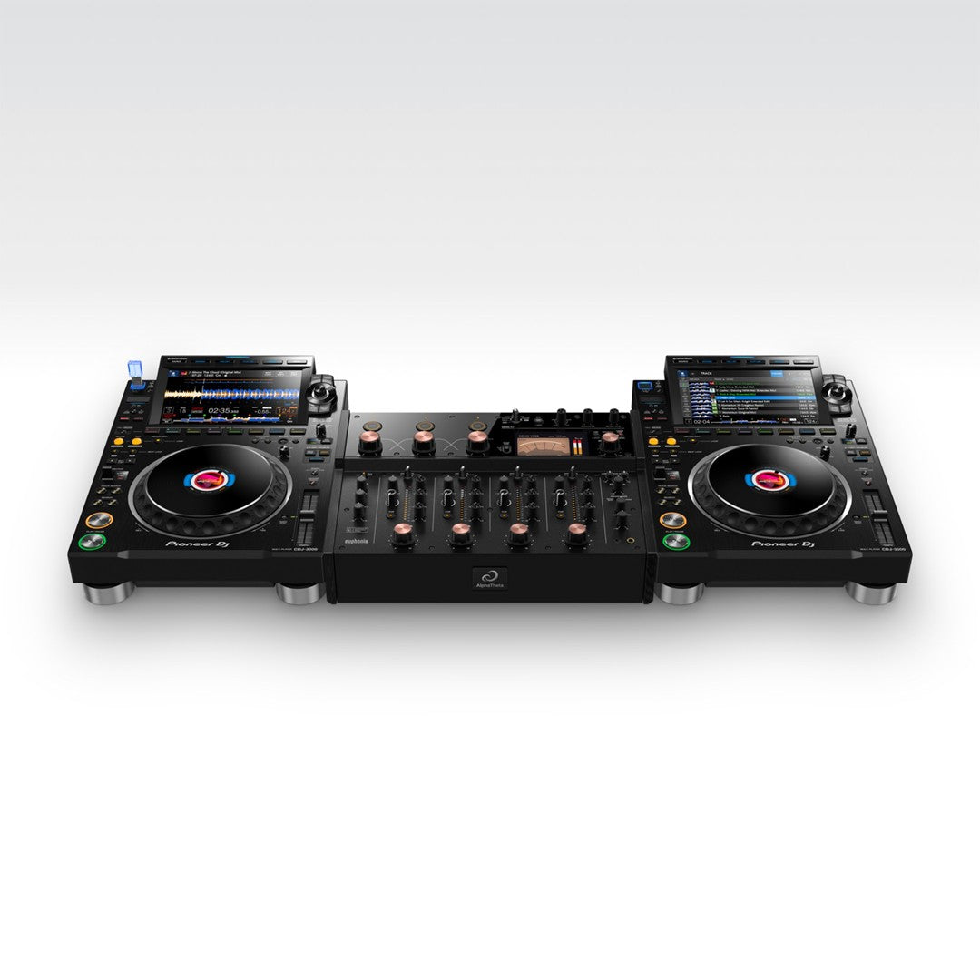 AlphaTheta EUPHONIA 4-Channel Professional Rotary Mixer Set up 1 CDJ-3000
