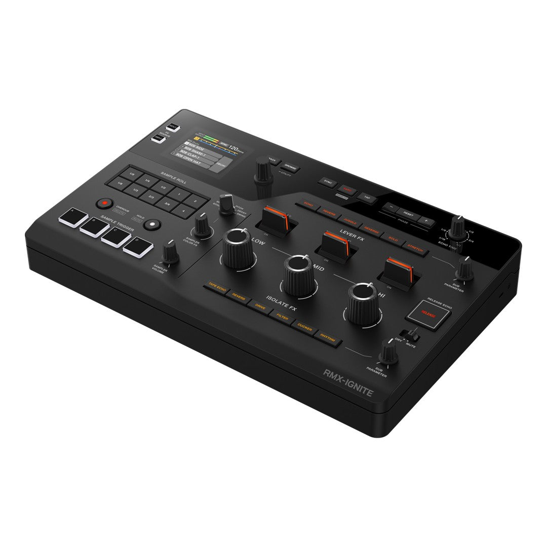 AlphaTheta RMX-IGNITE Next-generation DJ Effector Top Front Right View