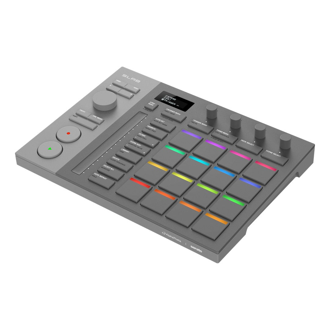 AlphaTheta SLAB Serato Studio MIDI Pad Controller Top Front Right View