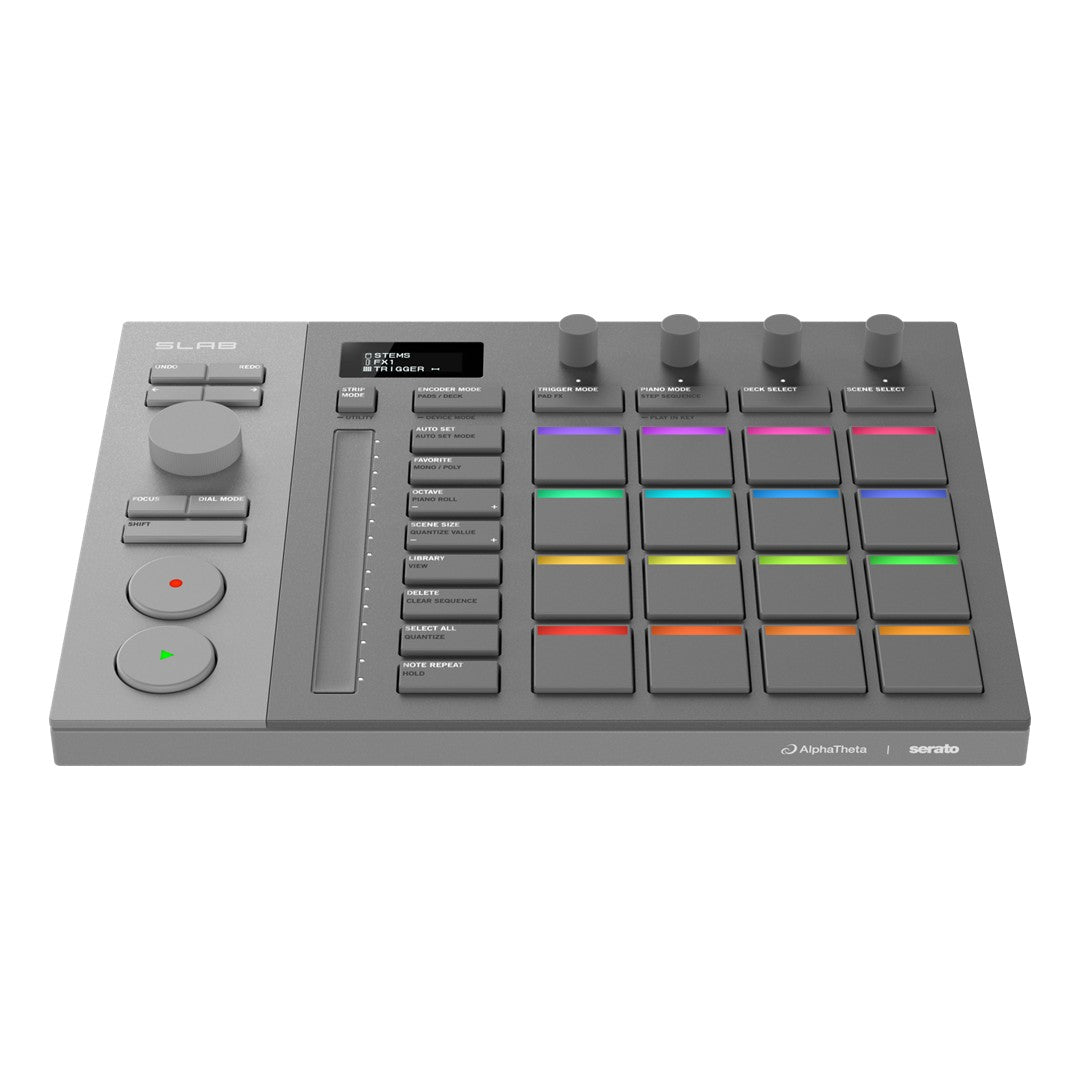 AlphaTheta SLAB Serato Studio MIDI Pad Controller Top Front View