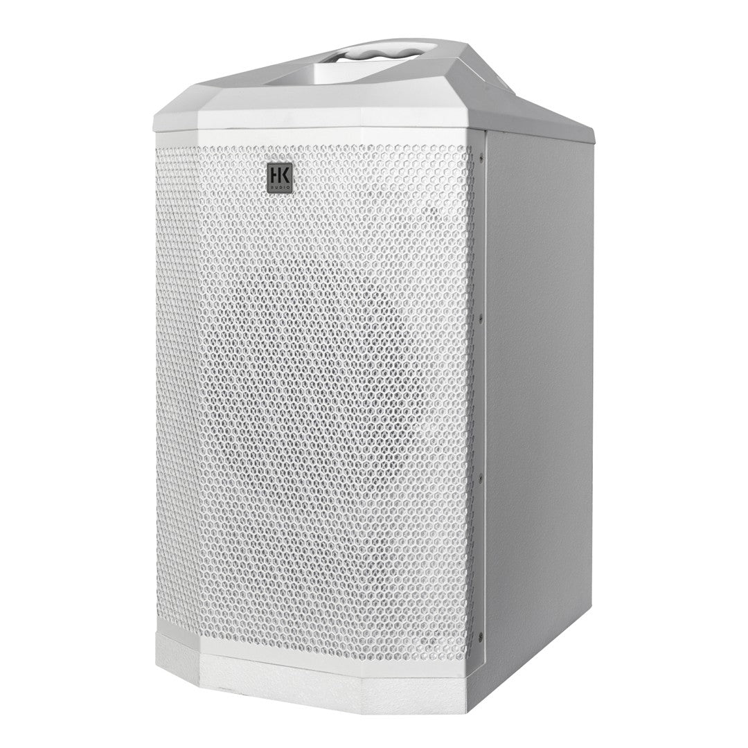 HK Audio POLAR-8MKII-WH Column Speaker with 8″ Sub (1 CTN) in White Front Right Sub View