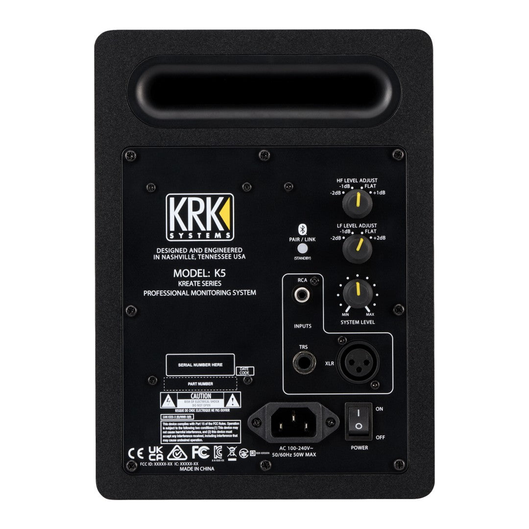 KRK K5 - 5” Studio Monitor Kreate Series (Pair) Rear