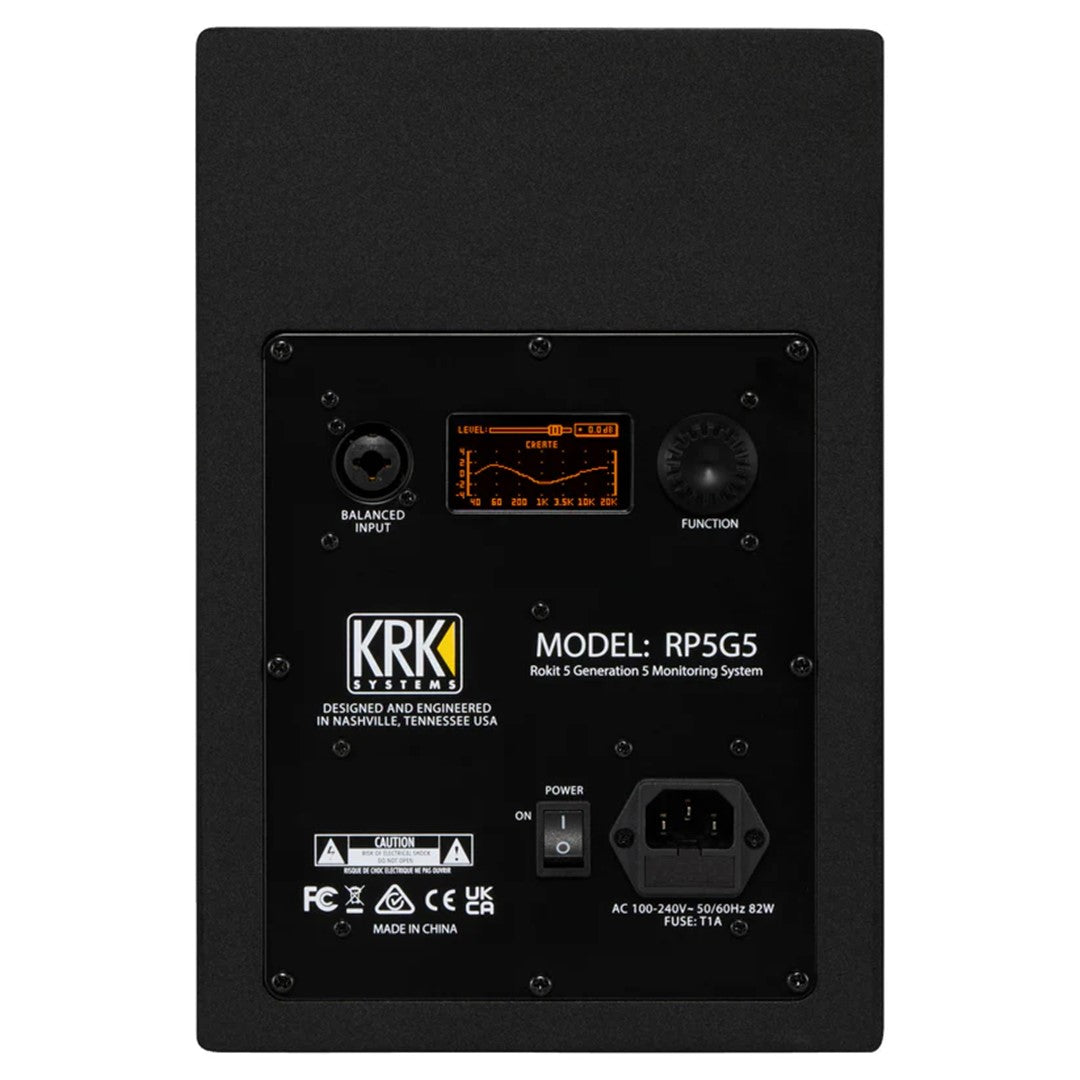 KRK RP5G5 - 5" Powered ROKIT Generation Five Studio Monitor Rear