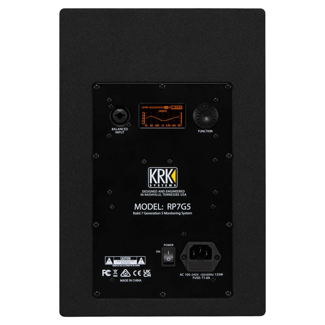KRK RP7G5 - 7" Powered ROKIT Generation Five Studio Monitor Rear