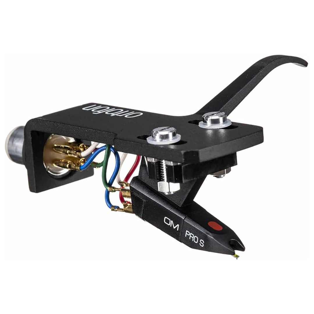 Ortofon OM PRO S ON SH4 OM PRO S Premounted on Black Headshell Front Left View