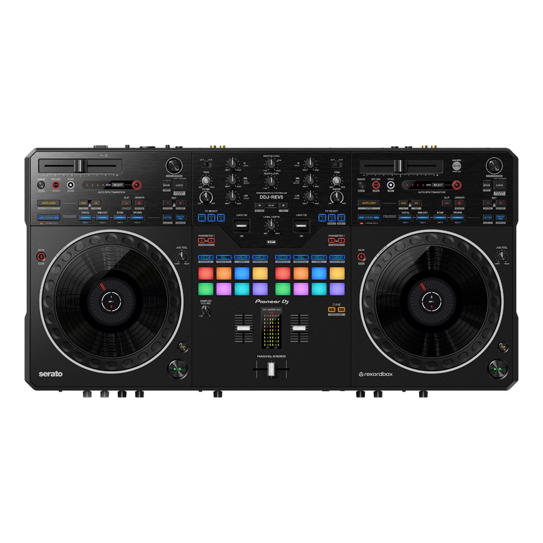 Pioneer DJ DDJ-REV5 - 2-channel Scratch-style Performance DJ Controller Top View