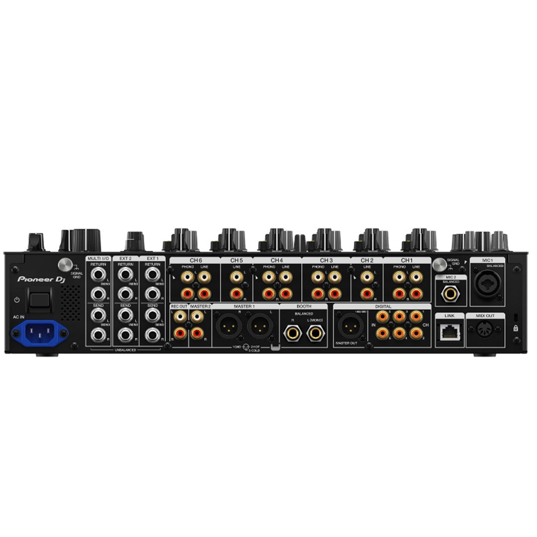 Pioneer DJ DJM-V10 6-channel Creative Style Professional DJ Mixer Rear View