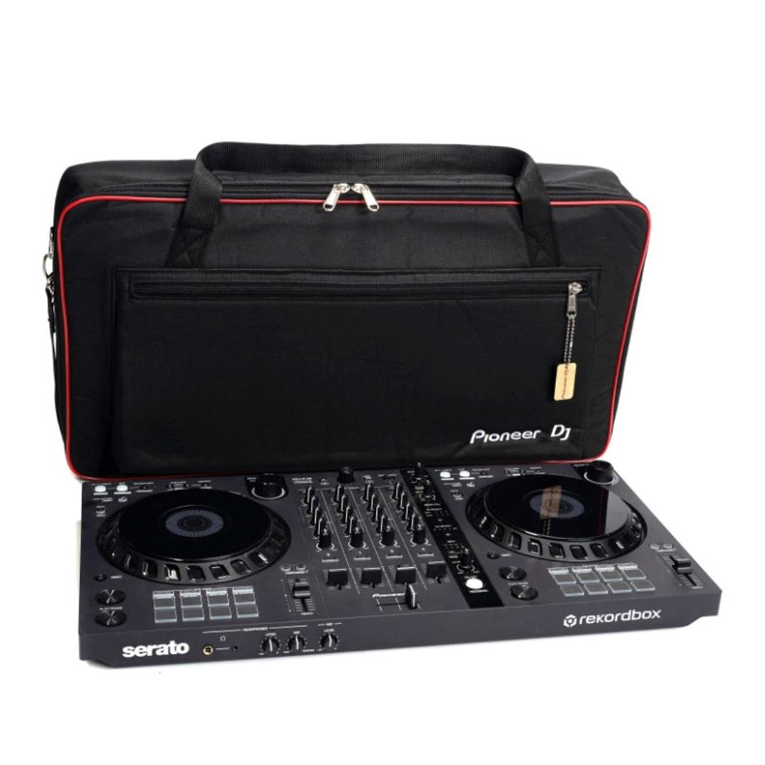 Pioneer DJ BC-BAG-CONTROLLER-L Protective Carry Bag for Large Controllers Top Front View of Bag and Controller