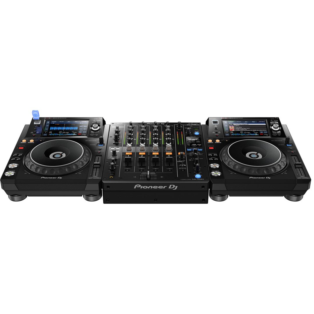 Pioneer DJ DJM-750MK2 4 Channel Performance DJ Mixer Set up 2 with XDJ-1000MK2