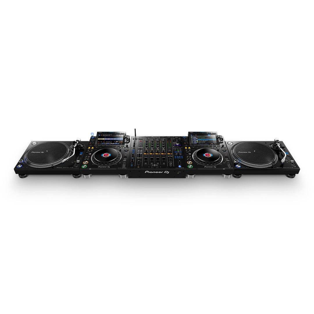 Pioneer DJ DJM-A9 Professional 4-channel DJ Mixer Set up 3 CDJ-3000s with PLX-1000's