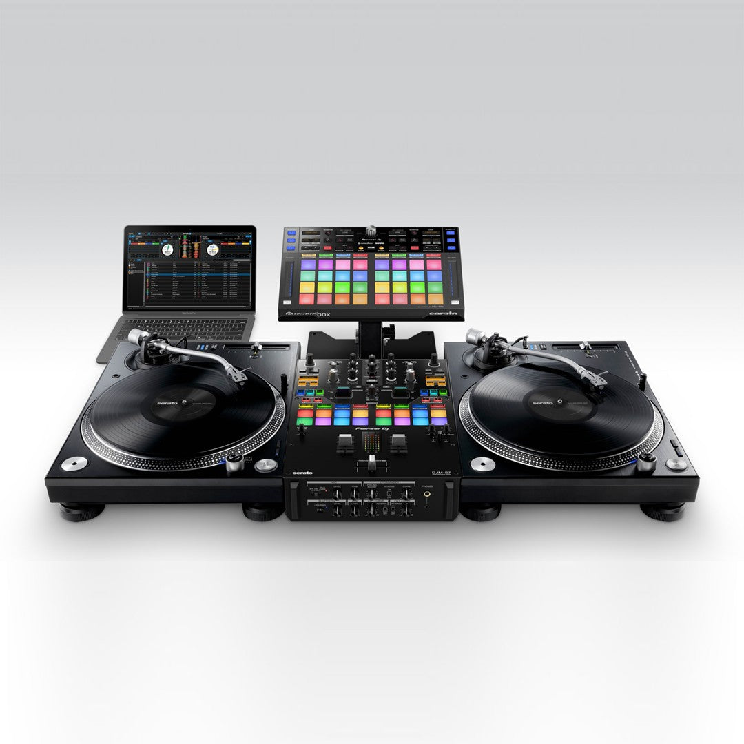 Pioneer DJ DJM-S7 2-Channel Scratch-Style Performance DJ Mixer Set up 4 with Serato, DDJ-XP2 and PLX-1000s