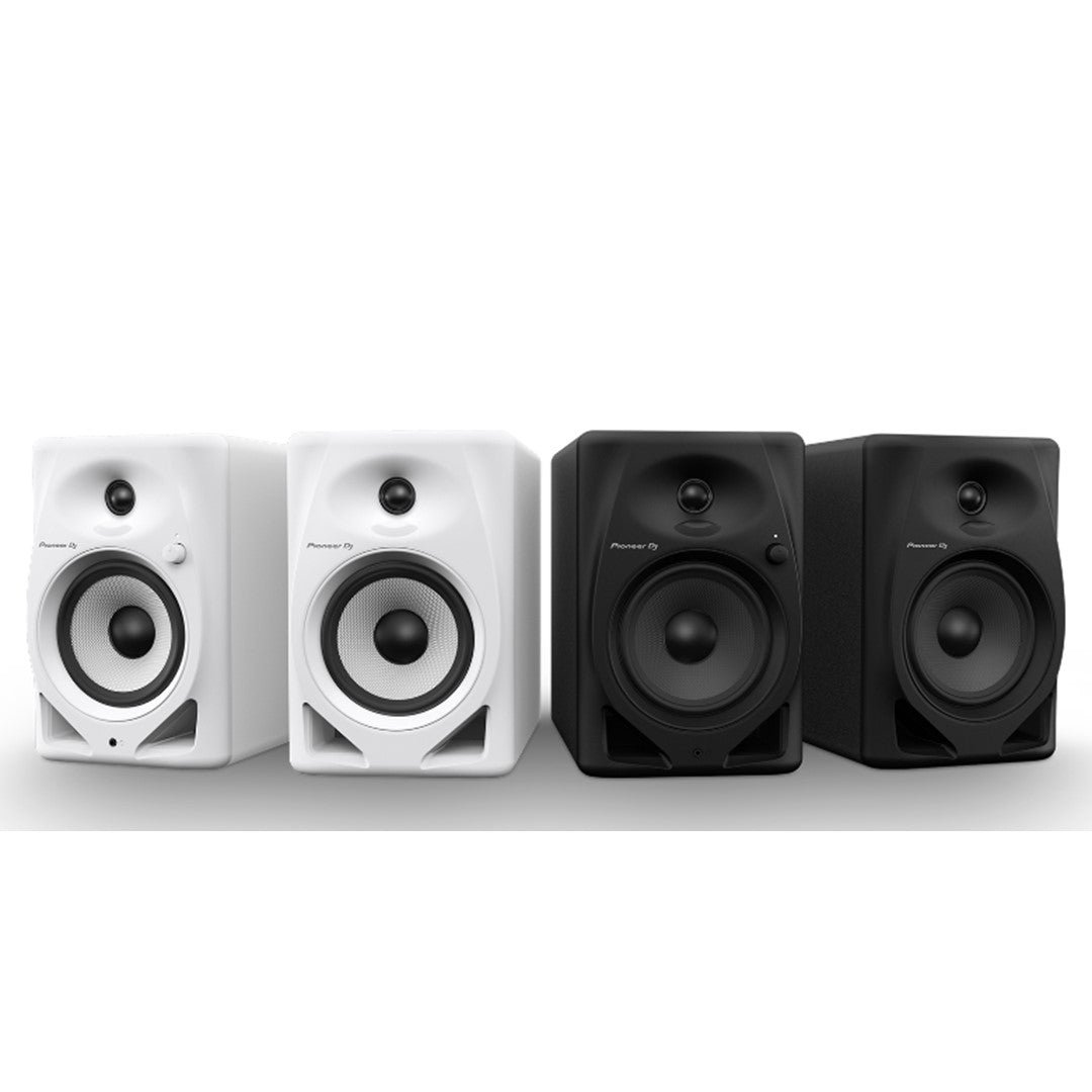 Pioneer DJ DM-50D-W 5” White Desktop Monitor System (Pair) White and Black
