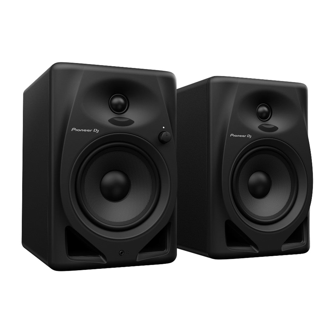 Pioneer DJ DM-50D 5” Black Desktop Monitor System (Pair) Front Left View